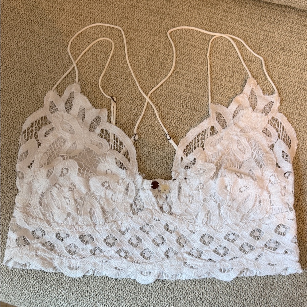 FP Movement by Free People White Lace Bralette